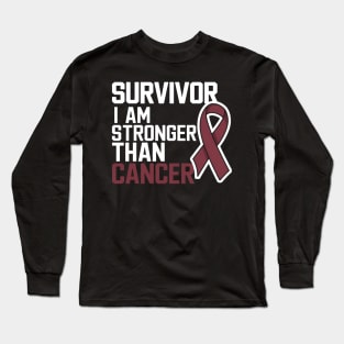 Survivor I'm Stronger Than Oral Head & Neck Cancer Survivor Long Sleeve T-Shirt